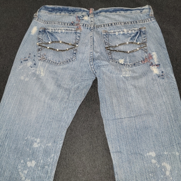 Twentyone 21 Distressed Crystal Pocket Jean - Size 9 - Light Wash !OOB END SALE! - Picture 6 of 9